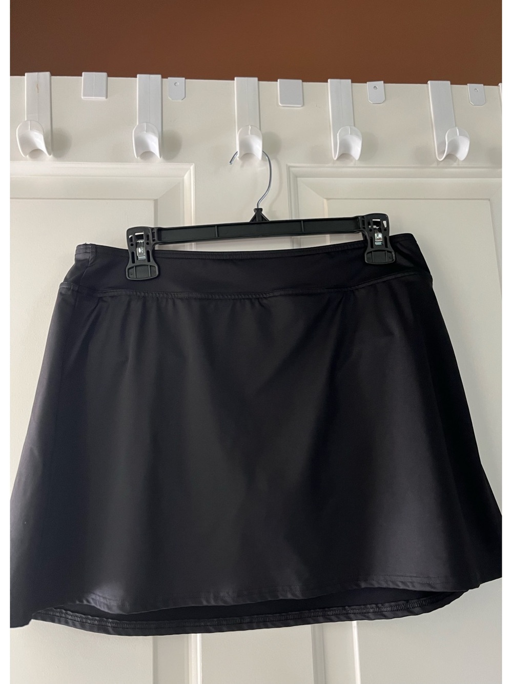 Lands' End Black Circle Skater Skort Swim Skirt